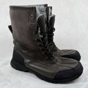 UGG Butte Mens Stout Waterproof Leather Snow Boots 5521 Vibram Sole Size 13